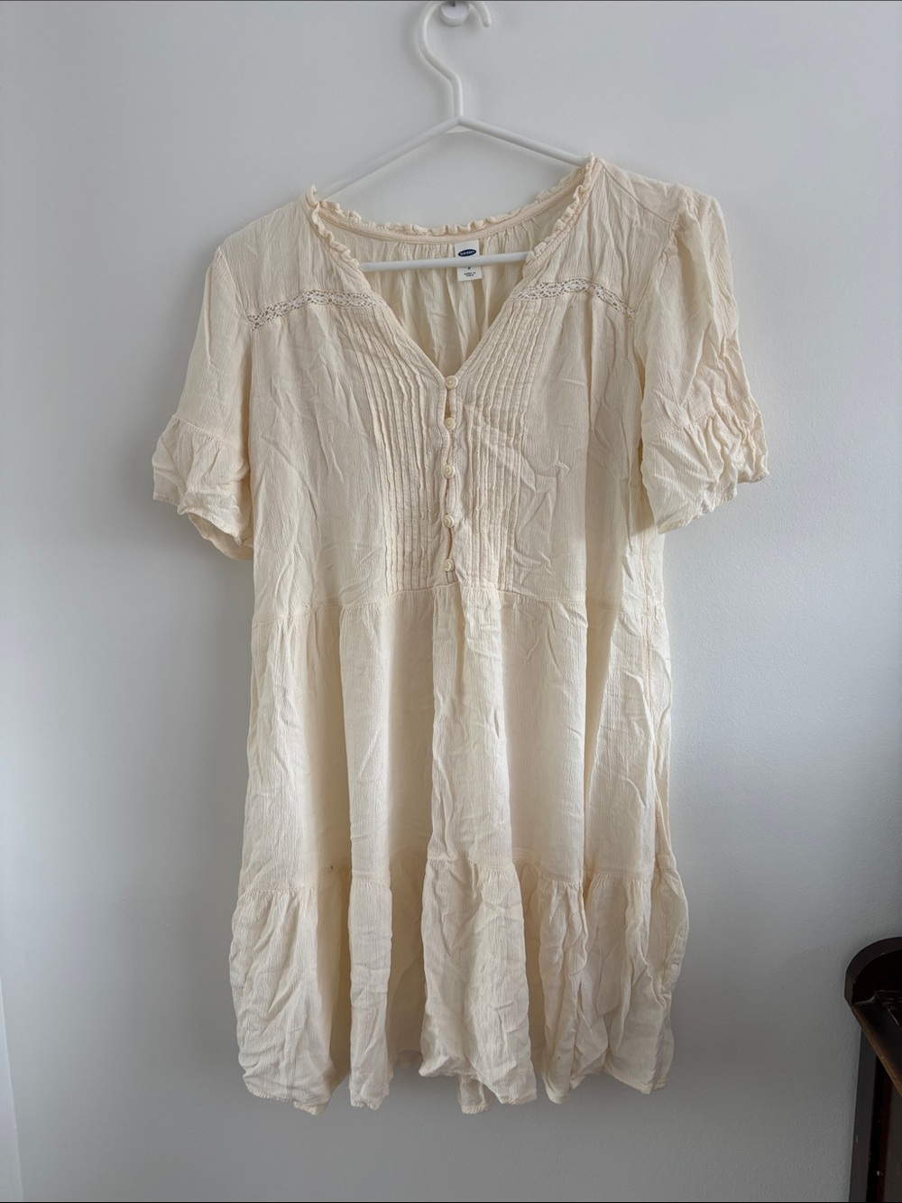 Old Navy Cream Peasant dress - size small
